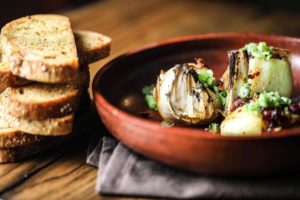 Roasted Elephant Garlic with Hot Chili Garlic Sauce – Recipes for Club + Resort Chef