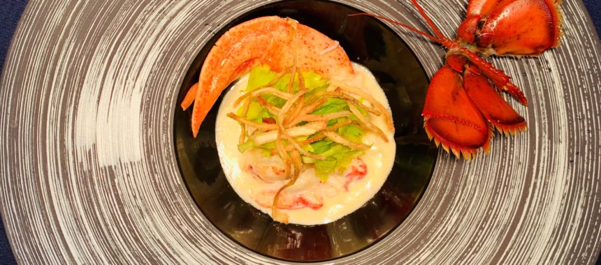 Maine Lobster Fricassee with Five Farms Apple and Calvados Sauce