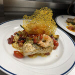 Swordfish Veracruz With Chorizo Risotto 