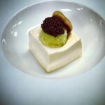 White Chocolate Panna Cotta, Apple Granita, Bowfin Caviar 