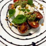 caprese with walnut pesto