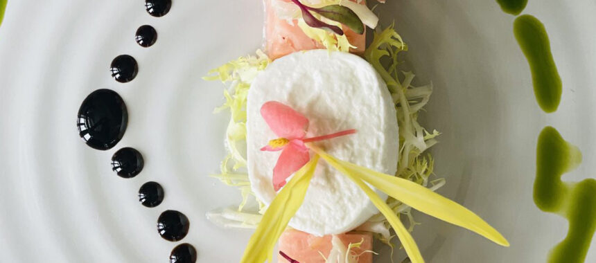 Burrata with Pink Pineapple