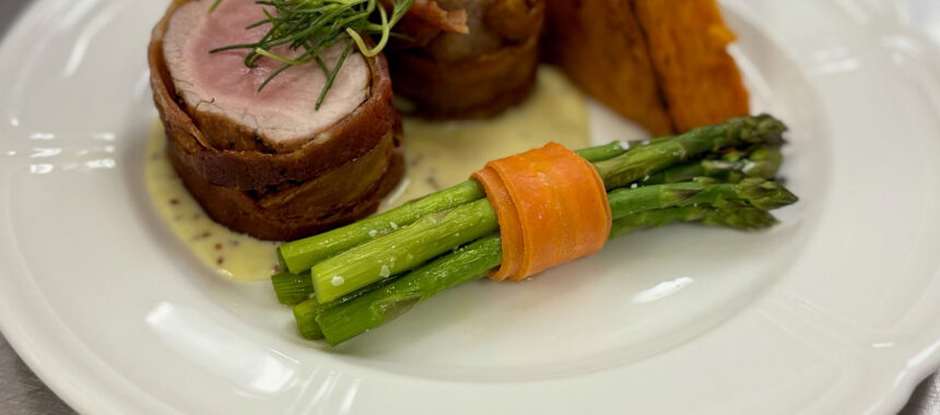 Bacon-Wrapped Noisettes of Pork Tenderloin