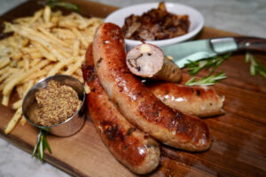 Smoked Portobello Mushroom and Gouda Cheese Bratwurst – Recipes for Club + Resort Chef