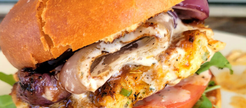 Florida Gulf Shrimp and Grouper Burger