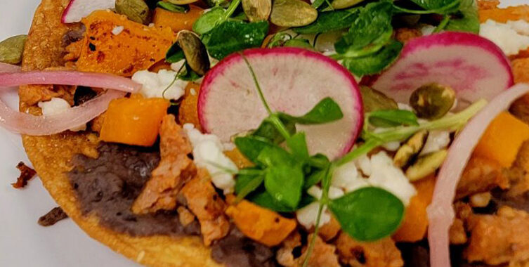 Autumn Chorizo and Squash Tostada