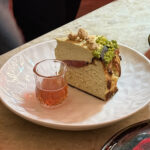 Cherry Blossom Pistachio Basque Cheesecake